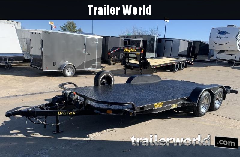 2009 Big Tex 70DM 18' Open Steel Car Hauler Trailer Winch Pkg 2009 Big Tex 70DM 18' Open Steel Car Hauler Trailer Winch Pkg