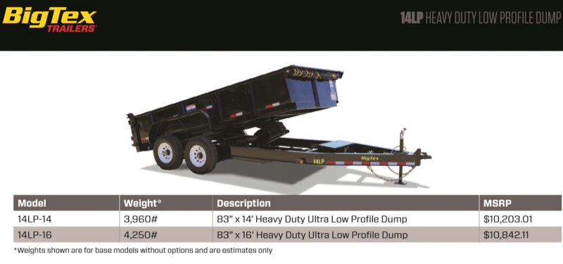 2020 BIG TEX 14LP-14 2020 BIG TEX 14LP-14