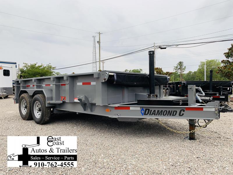 2019 Diamond C Trailers 14' Low Profile Super Heavy Duty 7 GA Steel Dump Trailer with Trunnion Hoist & 24" side walls 2019 Diamond C Trailers 14' Low Profile Super Heavy Duty 7 GA Steel Dump Trailer with Trunnion Hoist & 24" side walls