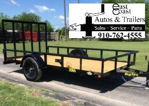 Big Tex 35SA (6.4' x 14') Utility Trailer with Pipe Top Rails Big Tex 35SA (6.4' x 14') Utility Trailer with Pipe Top Rails