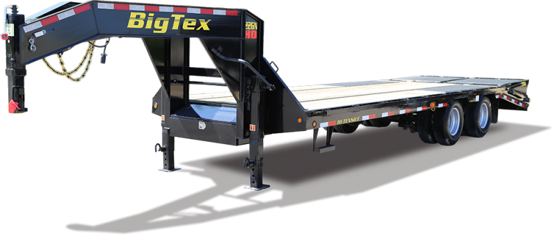 Big Tex 22GN 20' Flatdeck Gooseneck Trailer with 5' Mega Ramps on the DOve Tail Big Tex 22GN 20' Flatdeck Gooseneck Trailer with 5' Mega Ramps on the DOve Tail