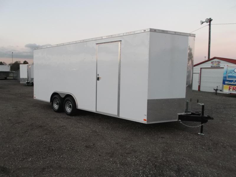 2020 Covered Wagon Trailers 8 5x20 Tandem Axle Cargo Enclosed Trailer 7ft Interior Height 5200 Axles Ramp Rv Side Door Leds