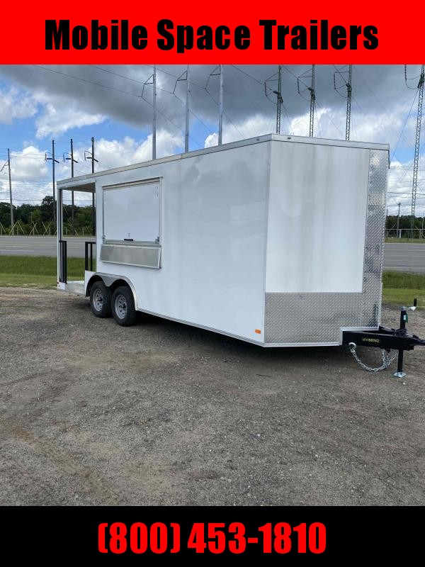 2020 Covered Wagon Trailers 8.5X20 White Concession w/ 6' Porch Vending / Concession Trailer 2020 Covered Wagon Trailers 8.5X20 White Concession w/ 6' Porch Vending / Concession Trailer