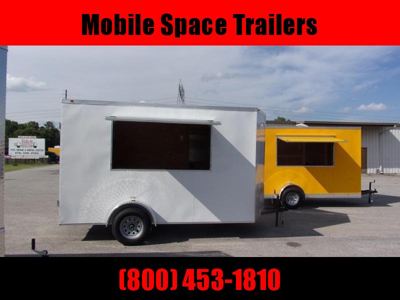 EagleCargo Trailers 6x12 7' 3x6 Window WHITE Enclosed Cargo Concesion EagleCargo Trailers 6x12 7' 3x6 Window WHITE Enclosed Cargo Concesion
