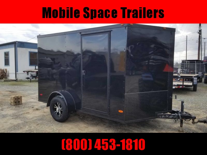 Liberty Cargo 7x10 MCP ramp door Black Enclosed Cargo Trailer Liberty Cargo 7x10 MCP ramp door Black Enclosed Cargo Trailer
