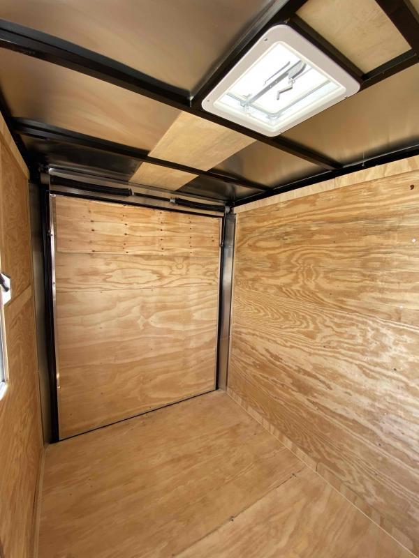 Covered Wagon WHITE Enclosed Cargo Concesion 6x12 7' 3x6 Window