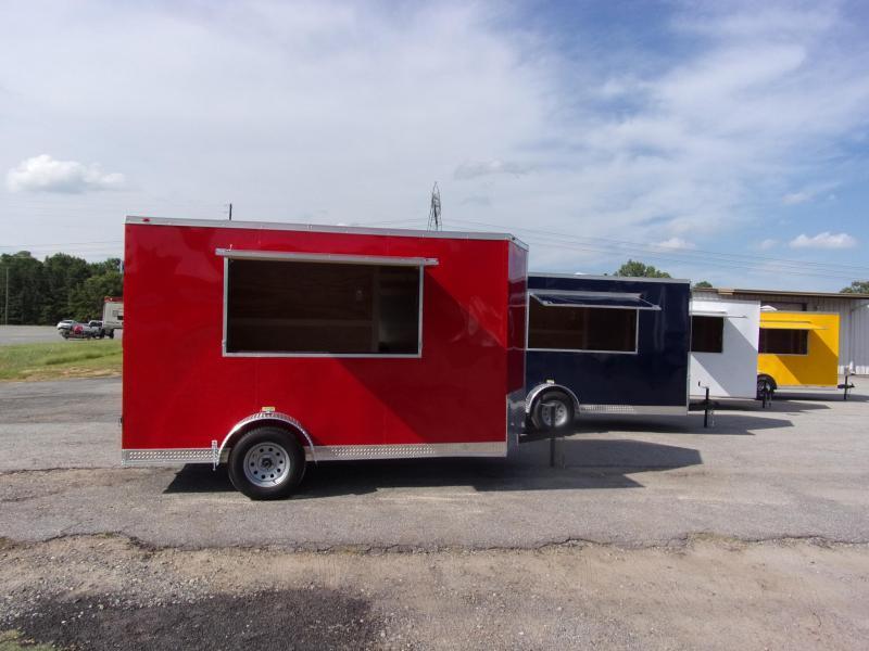 2019 EagleCargo Trailers 6x12 7' 3x6 Window RED Enclosed Cargo Concesion 2019 EagleCargo Trailers 6x12 7' 3x6 Window RED Enclosed Cargo Concesion