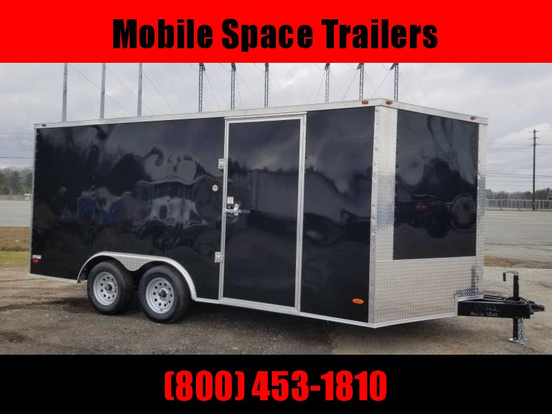 1st Place Cargo 8.5x16 6'6" Interior ramp door Black Enclosed Cargo Trailer 1st Place Cargo 8.5x16 6'6" Interior ramp door Black Enclosed Cargo Trailer