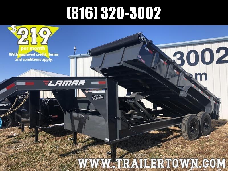 2020 LAMAR 83X16 GOOSENECK DUMP LOPRO TRAILER W/14 PLY TIRES 2020 LAMAR 83X16 GOOSENECK DUMP LOPRO TRAILER W/14 PLY TIRES
