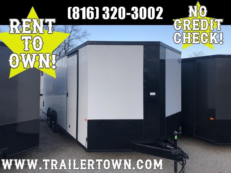 2020 ROCK SOLID 8.5 X 20 X 6.5 ENCLOSED CARGO TRAILER WITH BLACK TRIM PACKAGE 2020 ROCK SOLID 8.5 X 20 X 6.5 ENCLOSED CARGO TRAILER WITH BLACK TRIM PACKAGE
