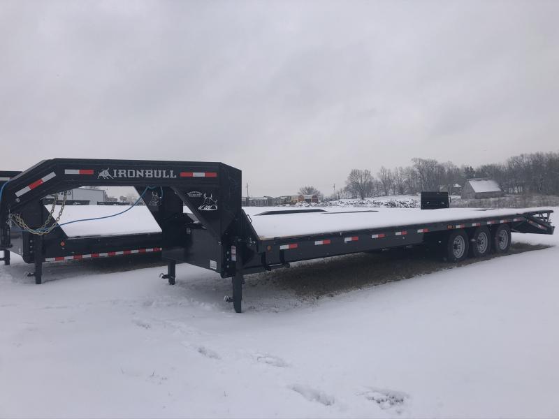 2020 IRON BULL 102X30 GOOSENECK DECK OVER FLAT BED EQUIPMENT TRAILER WITH TRIPLE AXLES 2020 IRON BULL 102X30 GOOSENECK DECK OVER FLAT BED EQUIPMENT TRAILER WITH TRIPLE AXLES