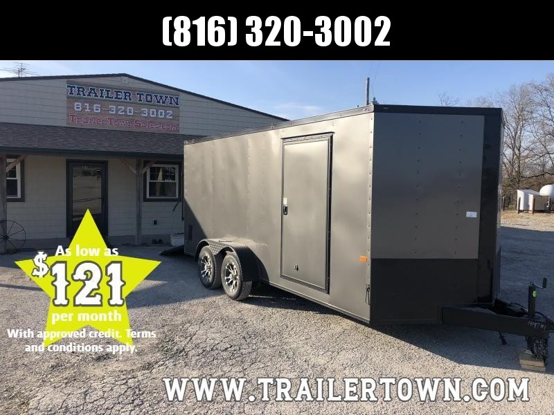 2020 ROCK SOLID 7 X 16 X 6 ENCLOSED CARGO TRAILER WITH BLACK TRIM PACKAGE 2020 ROCK SOLID 7 X 16 X 6 ENCLOSED CARGO TRAILER WITH BLACK TRIM PACKAGE