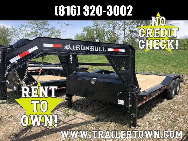 2020 IRON BULL 102 X 20 GOOSENECK EQUIPMENT HAULER TRAILER W/ DRIVE OVER FENDERS 2020 IRON BULL 102 X 20 GOOSENECK EQUIPMENT HAULER TRAILER W/ DRIVE OVER FENDERS