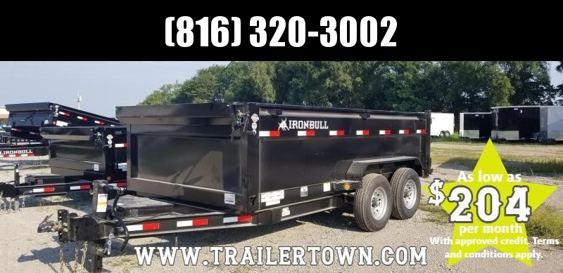 2019 IRON BULL 83x14 BUMPER DUMP LOPRO TRAILER W/ 36" SIDES 2019 IRON BULL 83x14 BUMPER DUMP LOPRO TRAILER W/ 36" SIDES