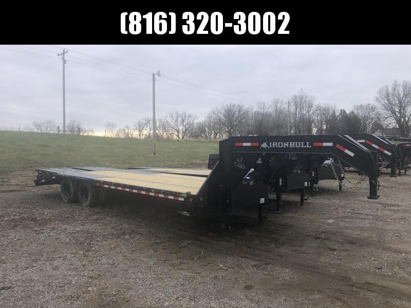 2020 IRON BULL 102X25 GOOSENECK DECKOVER FLATBED LOPRO TRAILER W/10K AXLES 2020 IRON BULL 102X25 GOOSENECK DECKOVER FLATBED LOPRO TRAILER W/10K AXLES