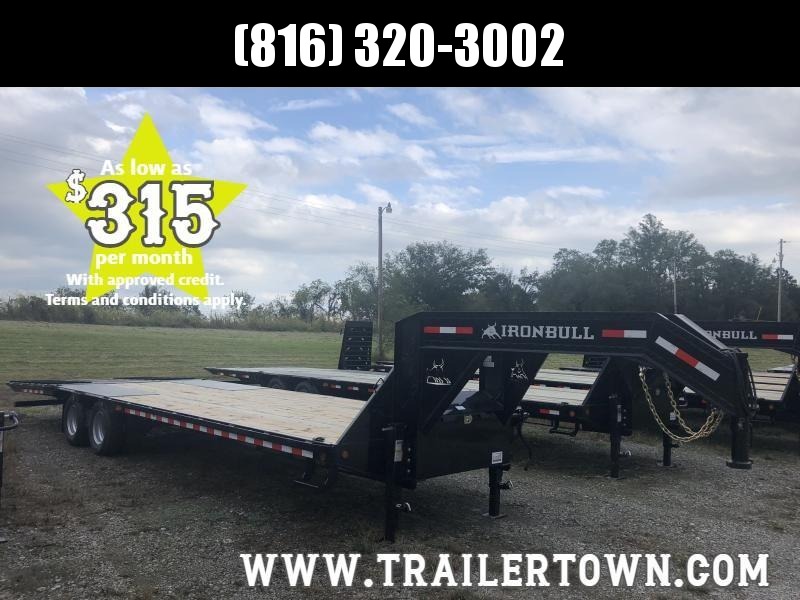 2020 IRON BULL 102X32 GOOSENECK LOPRO DECK OVER FLAT BED TRAILER W/ HYDRAULIC DOVE TAIL AND 10K AXLES 2020 IRON BULL 102X32 GOOSENECK LOPRO DECK OVER FLAT BED TRAILER W/ HYDRAULIC DOVE TAIL AND 10K AXLES