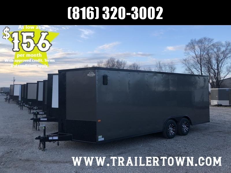 2020 ROCK SOLID 8.5 X 20 X 6.5 ENCLOSED CARGO TRAILER WITH BLACK TRIM PACKAGE 2020 ROCK SOLID 8.5 X 20 X 6.5 ENCLOSED CARGO TRAILER WITH BLACK TRIM PACKAGE