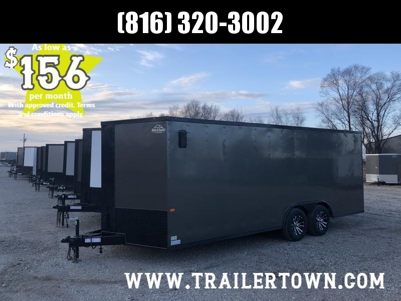 2020 ROCK SOLID 8.5 X 20 X 6.5 ENCLOSED CARGO TRAILER WITH BLACK TRIM PACKAGE 2020 ROCK SOLID 8.5 X 20 X 6.5 ENCLOSED CARGO TRAILER WITH BLACK TRIM PACKAGE