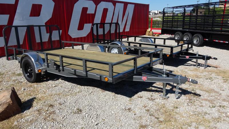 2020 PJ 14'x83" Utility Trailer 3500lb Single Axle Dovetrail with Fold-up Gate Black Wheels and Gray Powder Coat 2020 PJ 14'x83" Utility Trailer 3500lb Single Axle Dovetrail with Fold-up Gate Black Wheels and Gray Powder Coat