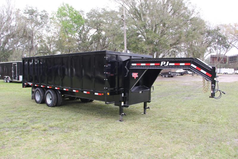8x20x4 PJ Trailers Dump Trailer [Gooseneck] Right Trailers New