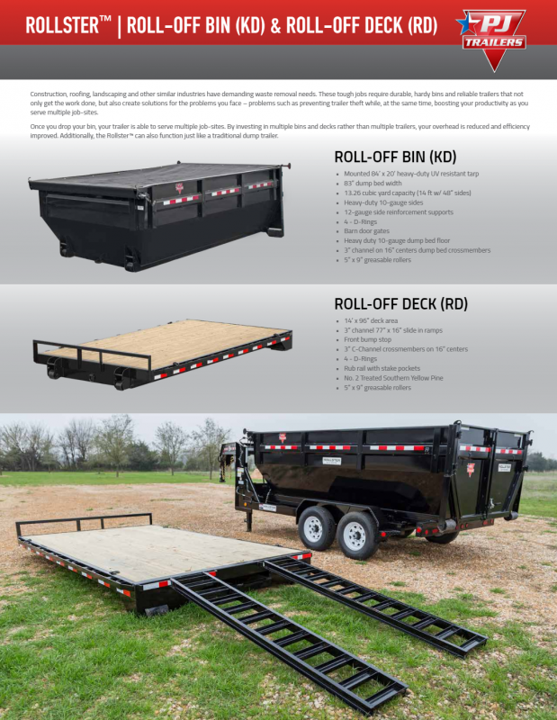2020 Pj Trailers 8'roll Off Deck 2020 Pj Trailers 8'roll Off Deck