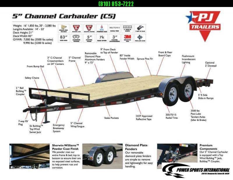 2019 PJ Trailers Heavy Duty Car Hauler Trailer w/ Ramps #0175 2019 PJ Trailers Heavy Duty Car Hauler Trailer w/ Ramps #0175