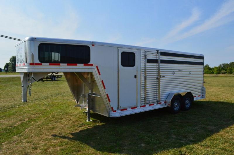 2017 Frontier 20 ft All Aluminum Gooseneck Livestock Trailer w/Front Tack For Sale 2017 Frontier 20 ft All Aluminum Gooseneck Livestock Trailer w/Front Tack For Sale